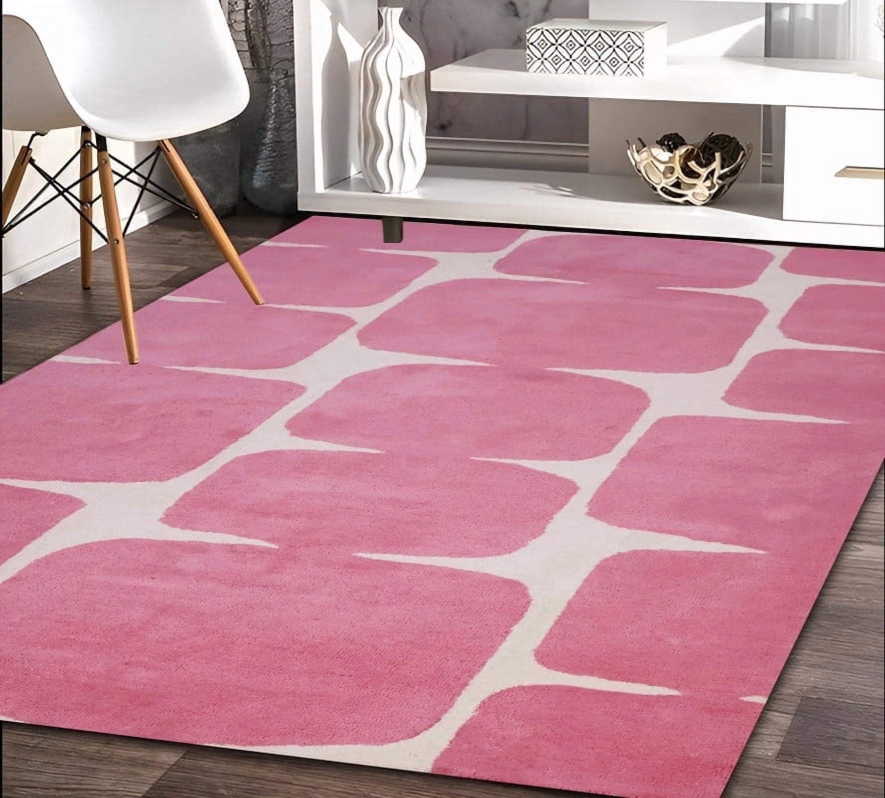 Simple Design Area Rugs Avyay Rugs Hand-Tufted Wool Area Rug – Modern Geometric Design, Soft ...