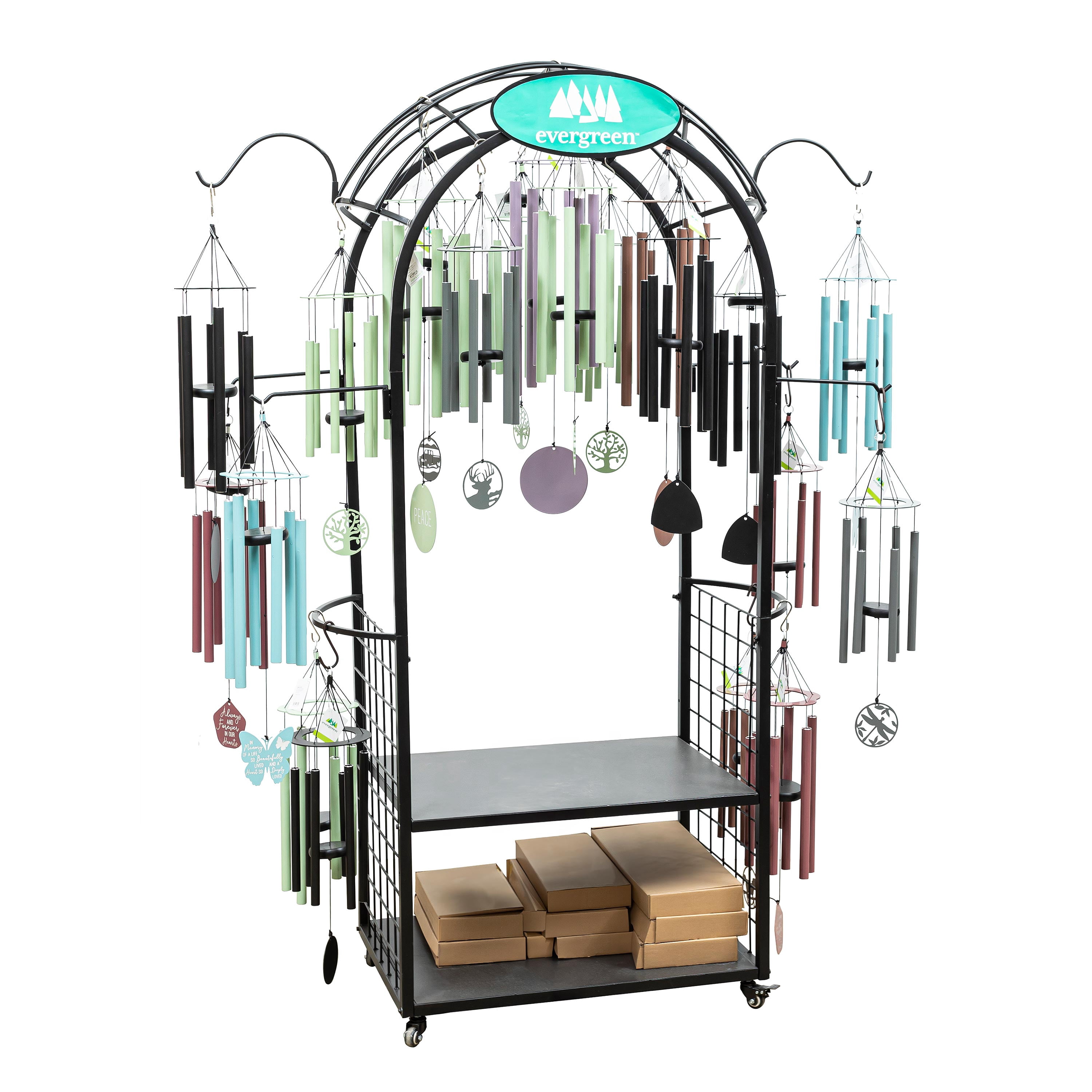 Hand Tuned Wind Chime Arbor Display 31.5W x 20D x 78H - Walmart.com