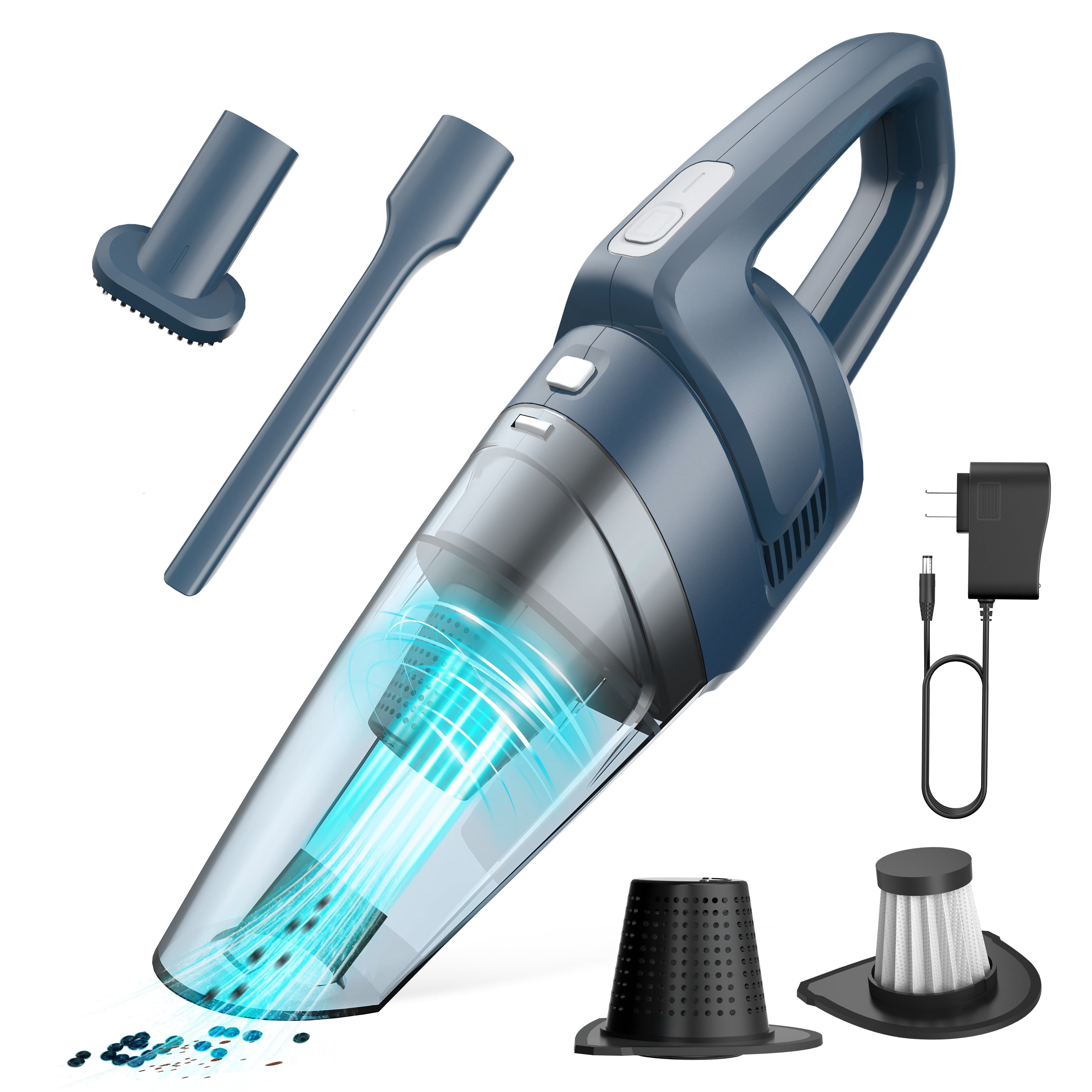 Hand Vacuum Cleaner Cordless, KOSIY Car Vacuum Cleaner Rechargeable Portable Washable Filter