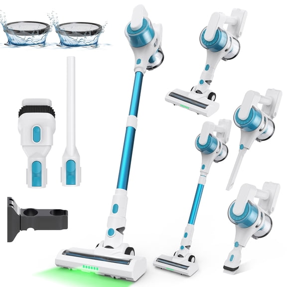 MOOSOO Cordless Stick Vacuum Cleaner, Lightweight Vacuum Cleaner for Wood Floor Pet Hair