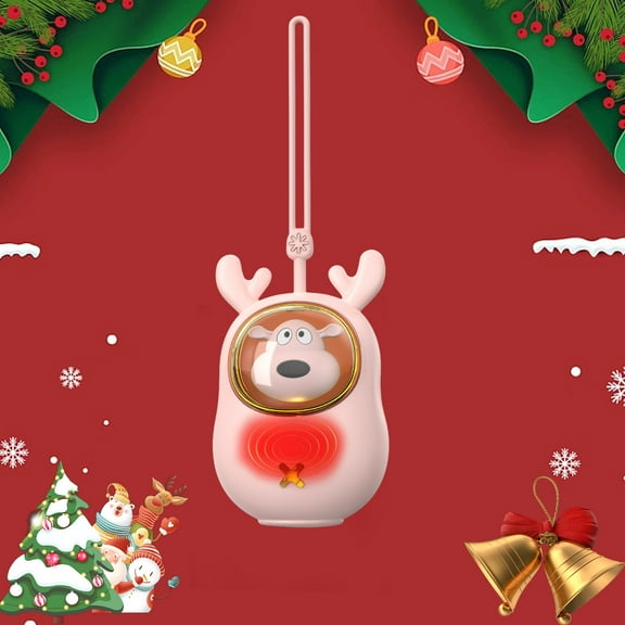 Hand Warmer Christmas Deer Modelling Fast Heating Speed Heating Temperature Regulation Portable Rechargeable Hand Warmer Built- LED Light