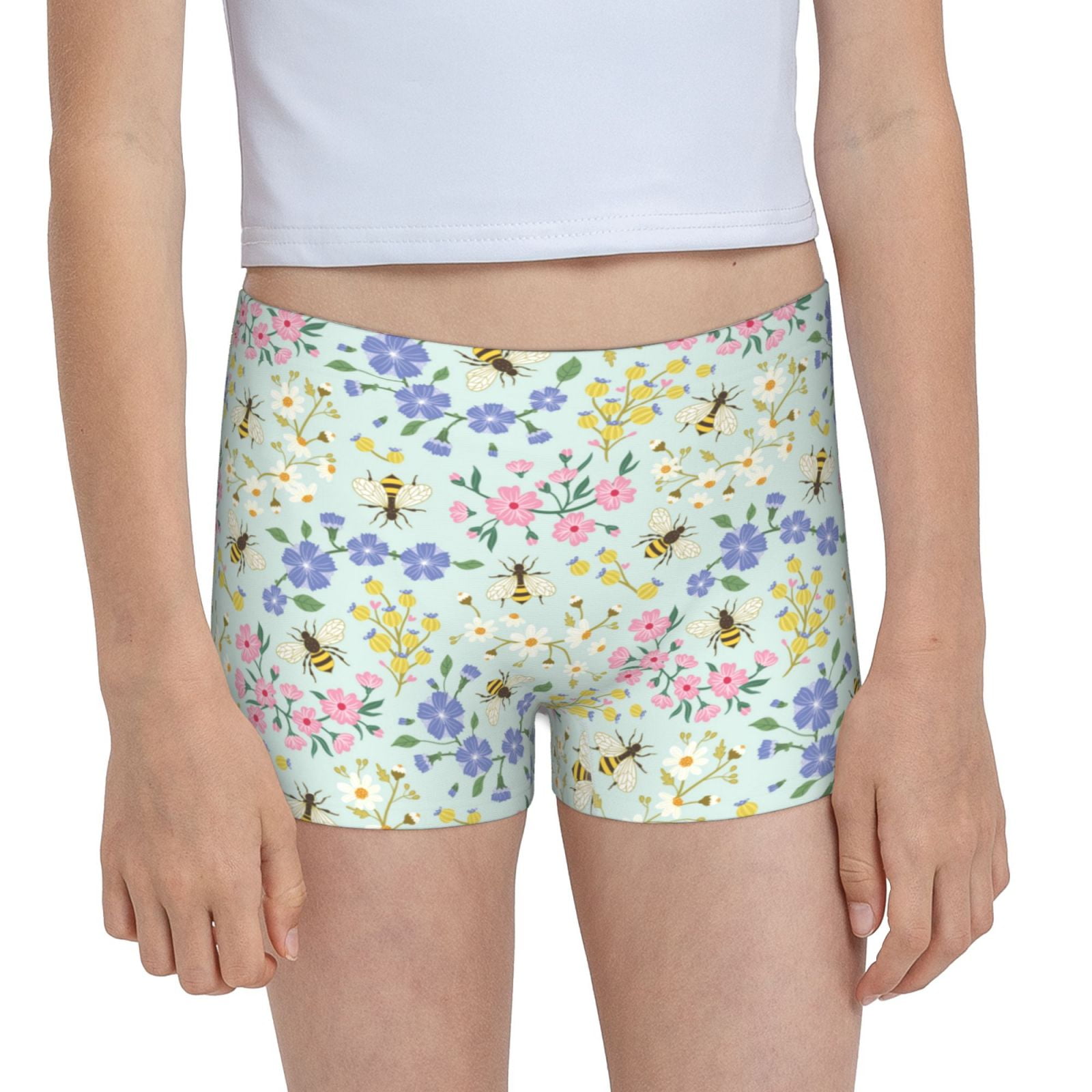 Easygdp Honey Bees And Flowers Girls Hipster Cotton Underwear Little