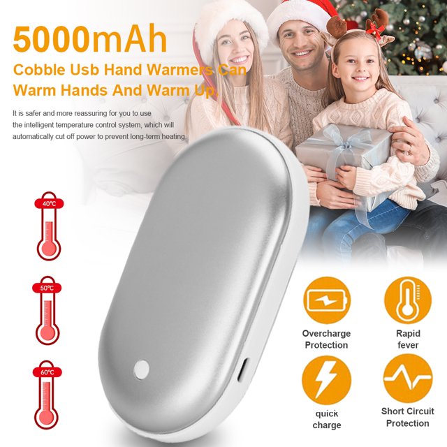Hand Warmer Rechargeable 5000mAh Reusable Portable Hand Warmer Electric