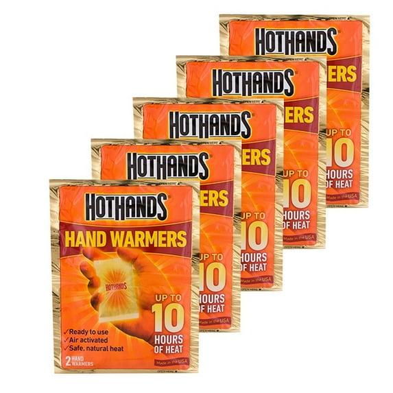 Hand Warmers, 10 count (5 pack with 2 warmers per pack), Ship from America