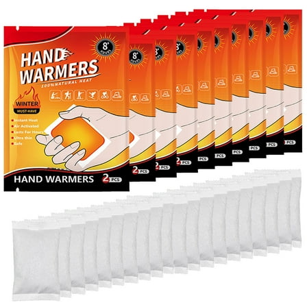 Hand Warmers Disposable 20 Pcs, Long-Lasting Up to 8 Hours for Warm Body, Safe Portable Hand Warmers Heater for Outdoor, Winter (3.5x2.2inch)