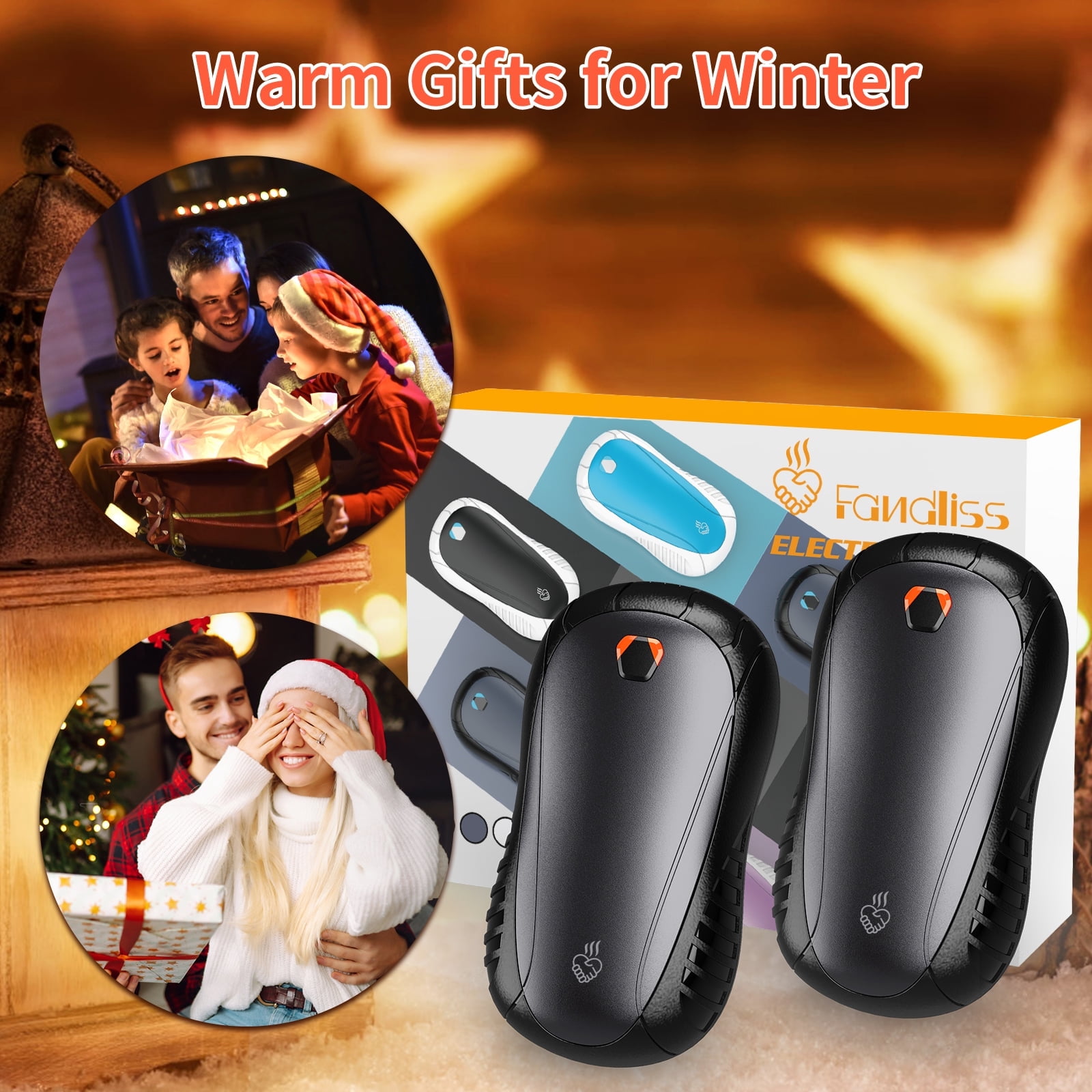 Hand Warmers Rechargeable,1 Pack 4000mAh Electric Portable Pocket Heater, Heat Therapy Great for Outdoors, Hunting, Golf, Camping, Warm Gifts