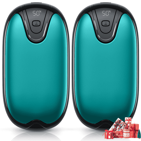 Hand Warmers Rechargeable, 2 Pack 6000mAh Electric Portable Pocket Heater, Heat Therapy Great for Raynauds, Hunting, Golf, Camping, Women Mens Gifts