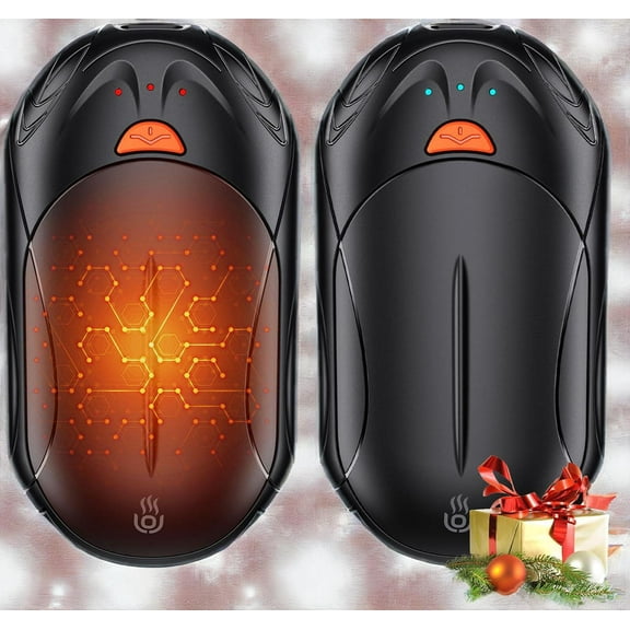Hand Warmers Rechargeable 2 Pack,AI 6000mAh Rechargeable Hand Warmer,20Hrs Long Heating Electric Hand Warmer,Portable Pocket Heater,Gifts for Christmas,Golf,Camping,Hunting