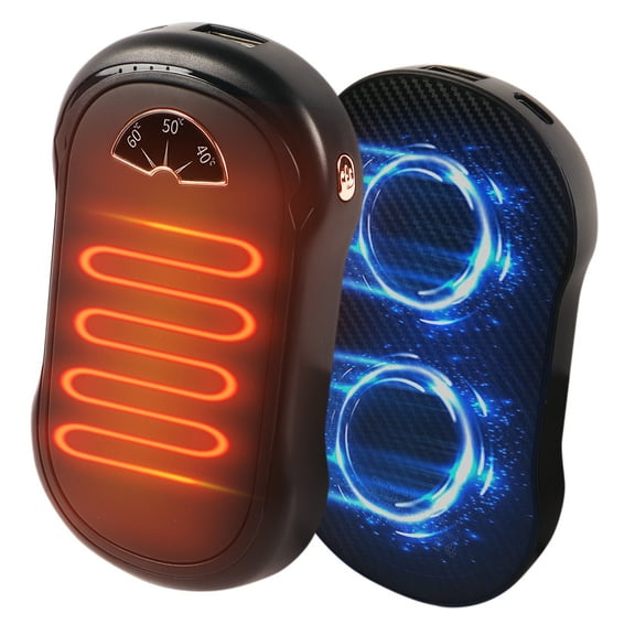 Hand Warmers Rechargeable 2 Pack, BUSATIA 10000 mAh Hot Hand Warmers , Electric USB Rechargeable Portable Hand Warmer, Reusable Hand Warmer for Camping, Fishing, Skiing, Hiking
