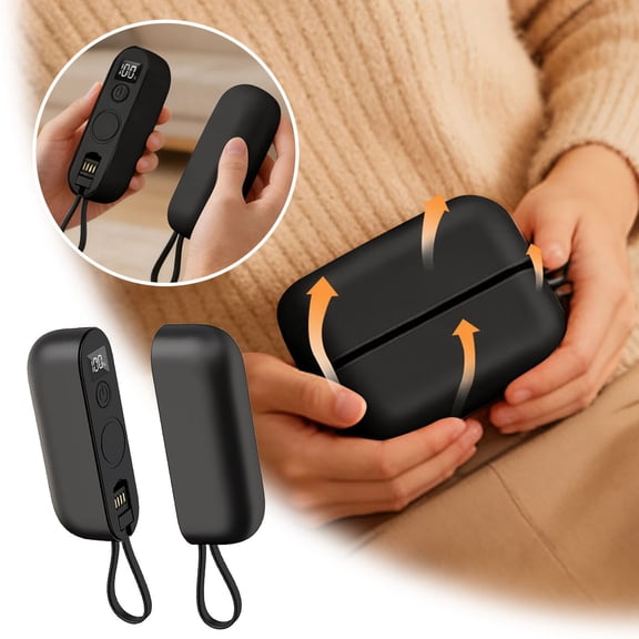 Hand Warmers Rechargeable 2 Pack, Fast Heating, Portable Pocket Heater, 2 In 1 Quick Charge Hand Warmer For Outdoor Indoor, Warmer Gift For Golf, Camping