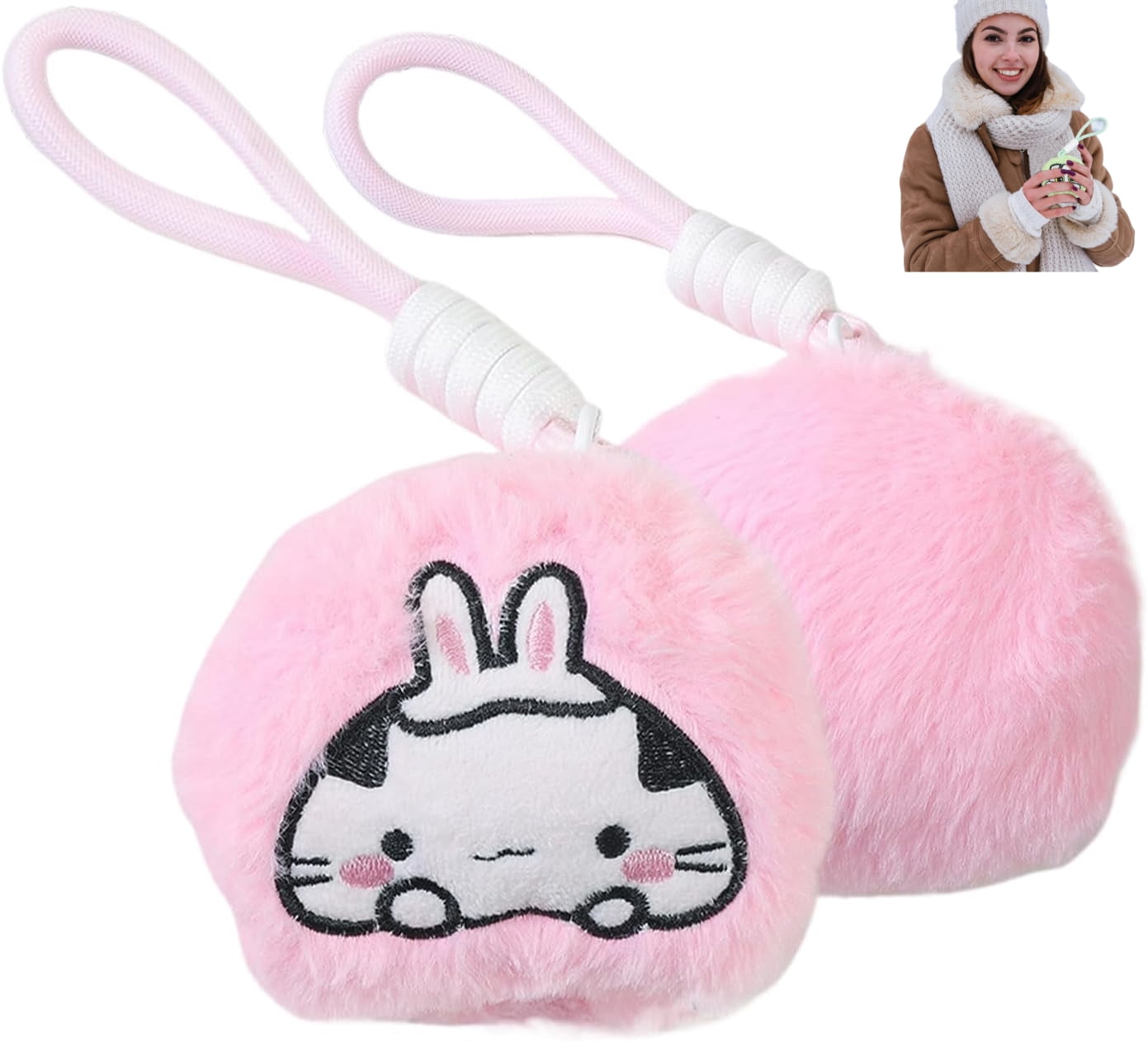 Hand Warmers Rechargeable - Cartoon Electric Hand Warmer, 1000/2000 Mah Ultra Slim Fits Pocket Gloves | USB C Pocket Heater for Women, Outdoor, Office, Commute for Christmas,Winter