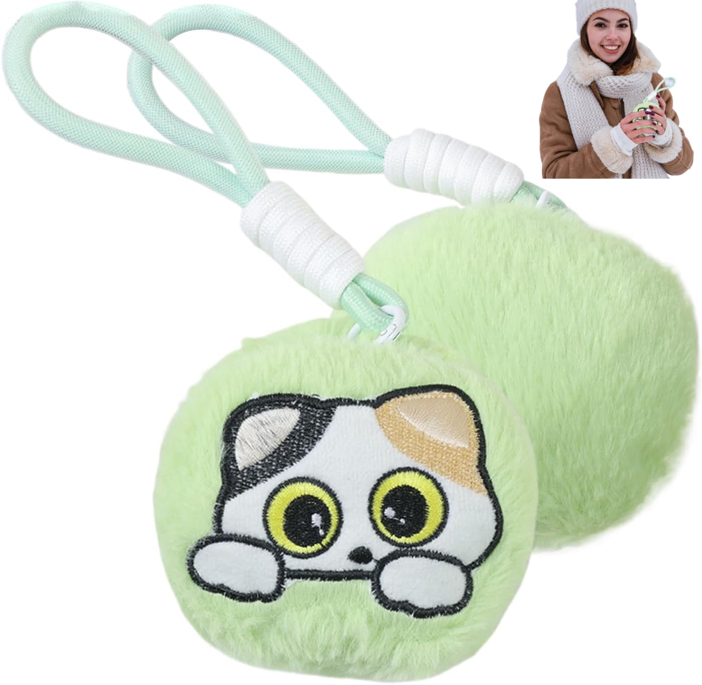 Hand Warmers Rechargeable - Cartoon Electric Hand Warmer, 1000/2000 Mah Ultra Slim Fits Pocket Gloves | USB C Pocket Heater for Women, Outdoor, Office, Commute for Christmas,Winter