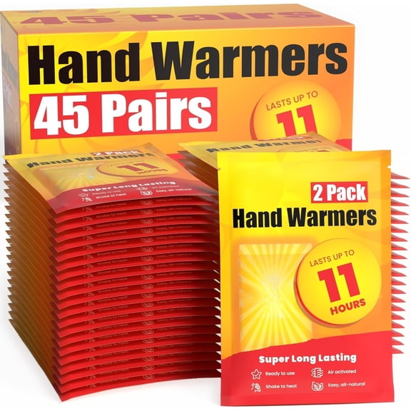 Hand Warmers - Up to 11 Hours of Heat, Super Long Lasting - Easy, All Natural - Air Activated, for Body, Hands & Toes - Odorless Hot Hand Warmer