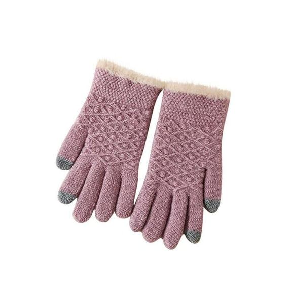 Hand Warming Gloves Solid Color Warm Medium and Long Knit