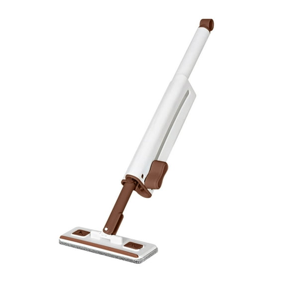 Hand Wash Flat Mop, Compact Desktop Kitchen Cleaning Mini Mop, Rotating 360° Head, Replaceable Mop Pads, Built-In Scrubbing Brush for Small Surface Cleaning