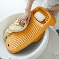 thumbnail image 1 of Hand Washing Board, Portable Laundry Tool with Stand, Wavy Design for Efficient Cleaning, Compact Household Washing Solution, Ideal for Home Use, 1 of 6