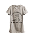 thumbnail image 1 of Hand Washing World Champion Women's Fashion Relaxed T-Shirt Tee Heather Tan X-Large, 1 of 3