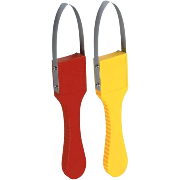 Hand Weeder Tool 2PCS 9.5x2.2 Loop Weed Puller Tool Labor-Saving Garden Weeder with Non Slip Handle Portable Weeding Tool Hand Weeder Weed Puller Tool Loop Hoe Garden Weeder (Red and Yellow)