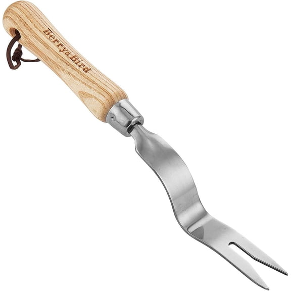 Hand Weeder Tool, Stainless Steel Gardening Weed Puller, 12.1" Manual Weeding Removal Tool with Ash Handle for Planting, Weeding, Flower & Vegetable Care in Garden Lawn Yard