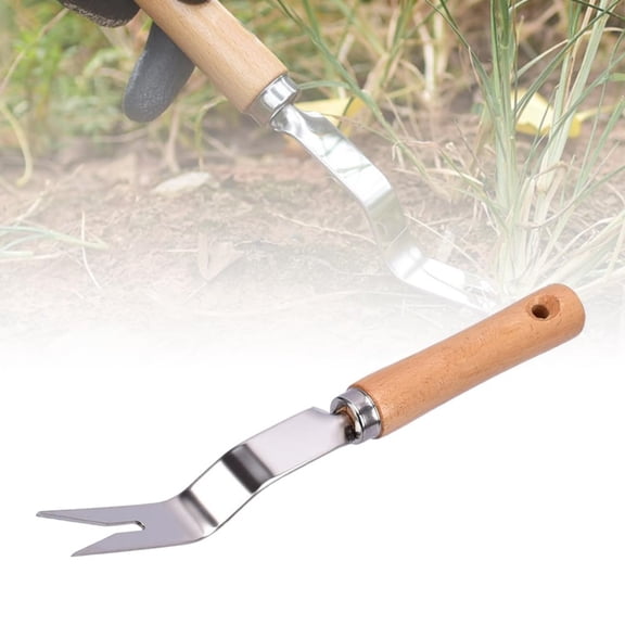Hand Weeding Tool with V-Shaped Head, Lawn Pulling Tool,Ergonomic Garden Weed Puller for Dandelion & Root Removal, Handheld Lawn Digger for Backyard
