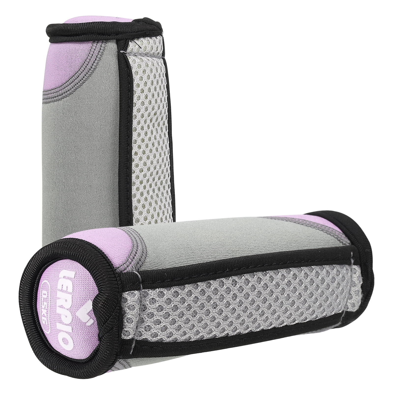 Hand Weights for Women Men 2 Lbs Total Soft Dumbbells with Strap Pink