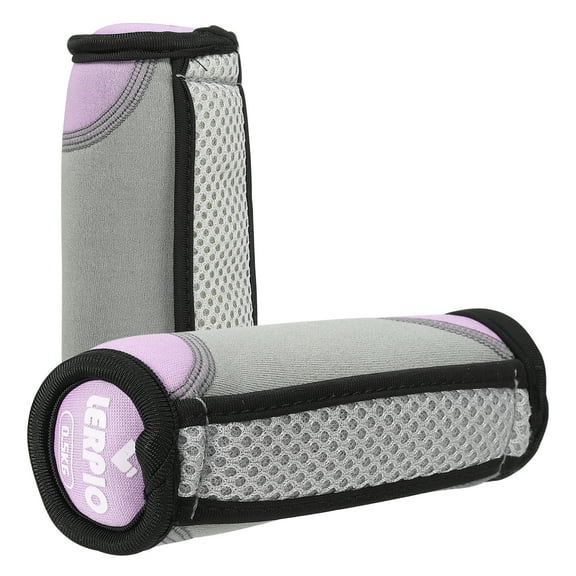 Hand Weights for Women Men 2 Lbs Total Soft Dumbbells with Strap Pink