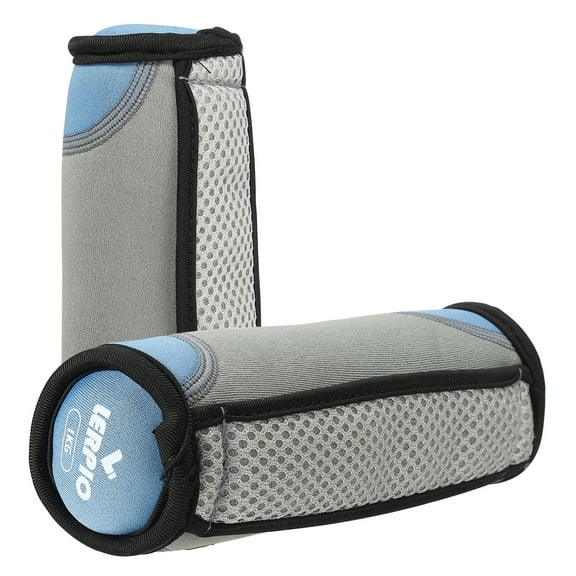 Hand Weights for Women Men 4 Lbs Total Soft Dumbbells with Strap Blue