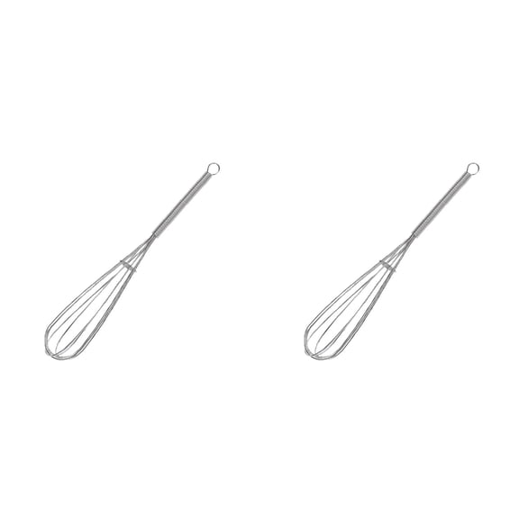 Hand Whisk With Spring Handle Egg Whip Mini Mixer Whisk *2PCS