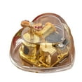 thumbnail image 1 of Hand Windup Metal Movement Octave Box Music Box with Clear Acrylic Heart Shape For Friend Couple Birthday Gift, 1 of 7