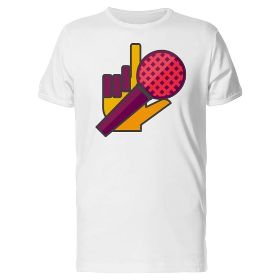 Hand With A Microphone Logo T-Shirt Men -Image by Shutterstock, Male Small