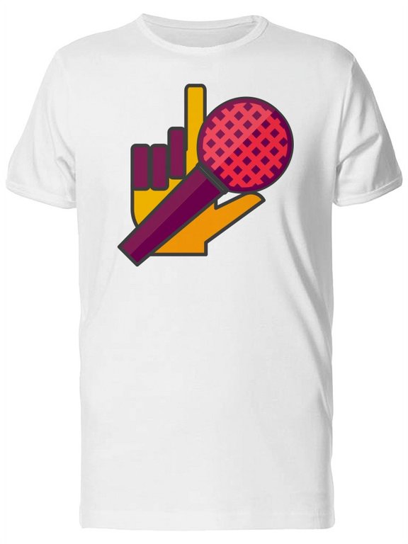 Hand With A Microphone Logo T-Shirt Men -Image by Shutterstock, Male Small
