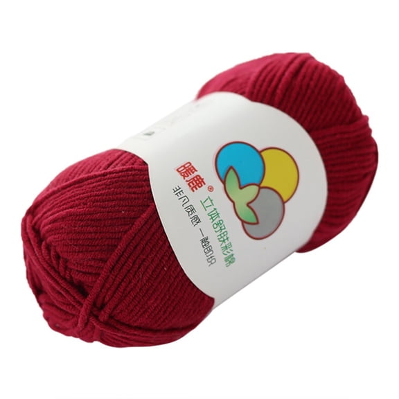 Hand-Woven 5 Strands Milk Cotton Yarn Warm Soft Scarf Sweater Knitting Thread Diy Craft Supplies for Crocheting Weaving Projects Hobby Art, 1X Cotton Thread