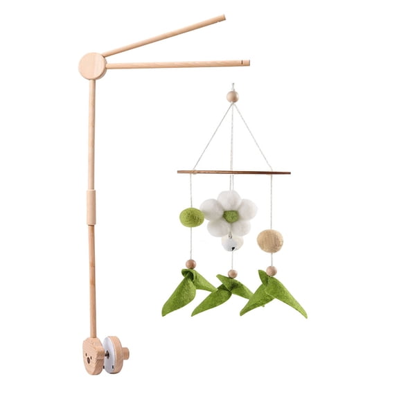 Hand-Woven Baby Bed Bell Mobile Wooden Pendant Toy for Crib, Nursery, Car, Office & Travel Soothing & Decorative Infant Toy
