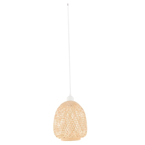 Hand-Woven Bamboo Pendant Light Fixture Hanging Light Bamboo Wicker Lamp Shade