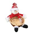 thumbnail image 1 of Hand Woven Basket Christmas Desktop Decoration, Christmas Storage Basket, Stylish Fruit Basket Food Basket for Kitchen Snowman, 1 of 8
