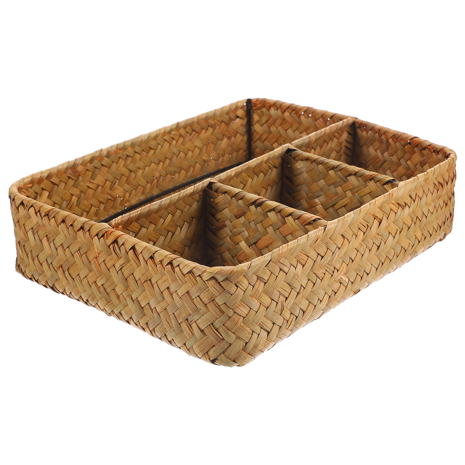 Hand Woven Basket Coffee Bar Containers Rattan Baskets Wicker Storage