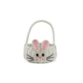 thumbnail image 1 of Hand Woven Bunny Rattan Wedding Flower Girl Basket Bin Home Decor Cute Handmade Handcrafted Nursery Gift Animal Storage Easter Wicker Rabbit, 1 of 9