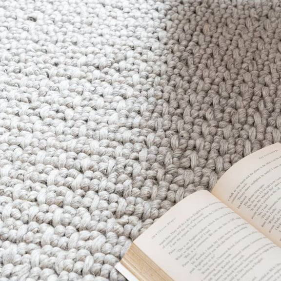 Hand Woven Chunky Braided Hand Knitted, Modern Style Wool Area Indoor Rug. Entryway or Runner Customisation Available - The Rug Baket