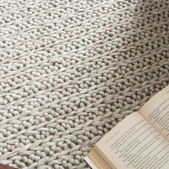 Hand Woven Chunky Braided Hand Knitted, Modern Style Wool Area Indoor Rug. Entryway or Runner Customisation Available - The Rug Baket