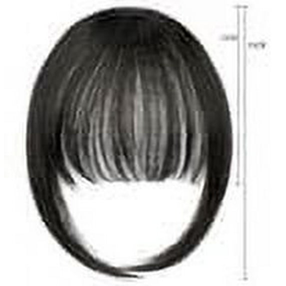 Hand-Woven Clip-in Bangs Hair Extensions with Sideburns, Natural Seamless Chemical Fiber Side Fringe Hairpiece, Heat Resistant Synthetic Hair Pieces for Women, Light and Comfortable, 1 Piece