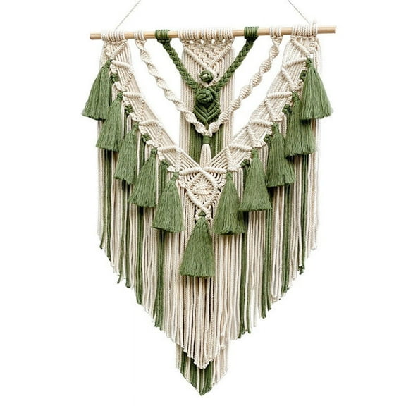 Hand-Woven Color Macrame Wall Hanging Ornament Boho Craft Decoration Gorgeous Tapestry for Livingroom Dec