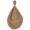 thumbnail image 1 of Hand-Woven Hemp Rope Wall Hanging Storage Basket for Fruits Vegetables Kitchen Organization Teardrop Mesh Pocket, 1 of 3