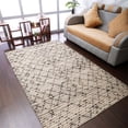 thumbnail image 1 of Hand Woven Jute Eco-Friendly Area Rugs - 6'X9', Rectangle Shape, Light Brown Color, Contemporary Pattern, High Pile, Natural Fiber, Outdoor Indoor Handmade Area Rugs For Living Room (J00090), 1 of 9