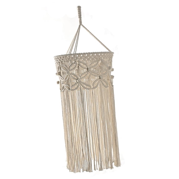 Hand Woven Light Shade Macrame Lamp Shade Decoration Tassel Boho Lampshade Ceiling Lantern Cover for House Teahouse Hallway Dorm Room Home Style C