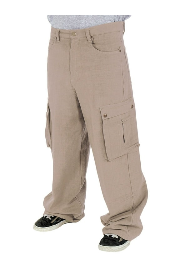 Hand Woven Mens Commando Pants- Tan Small