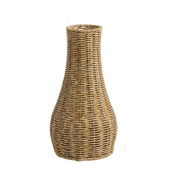 Hand Woven Natural Rattan Vase Rustic Decorative Vase For Dried Flowers And Pampas Grass Boho Home Accent For Living Room Entryway Table And Mantel