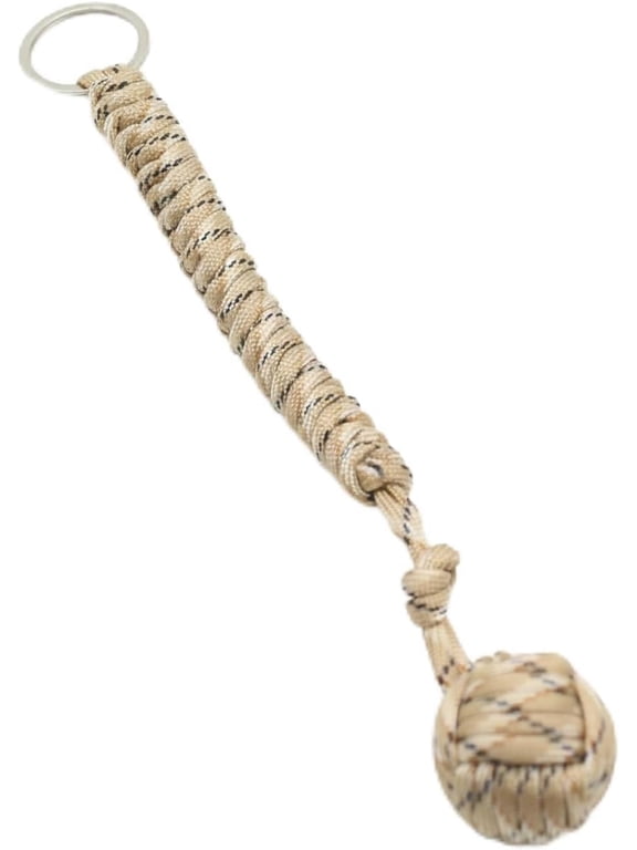 Hand-Woven Paracord Keychain with Reinforced Center, Durable Knot Design for Everyday Carry (1 Piece)