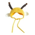 thumbnail image 1 of Hand Woven Pet Hats Handmade Yarn Cute Design Two Sizes Cats Dogs Small Animals Party Photography Props, 1 of 4
