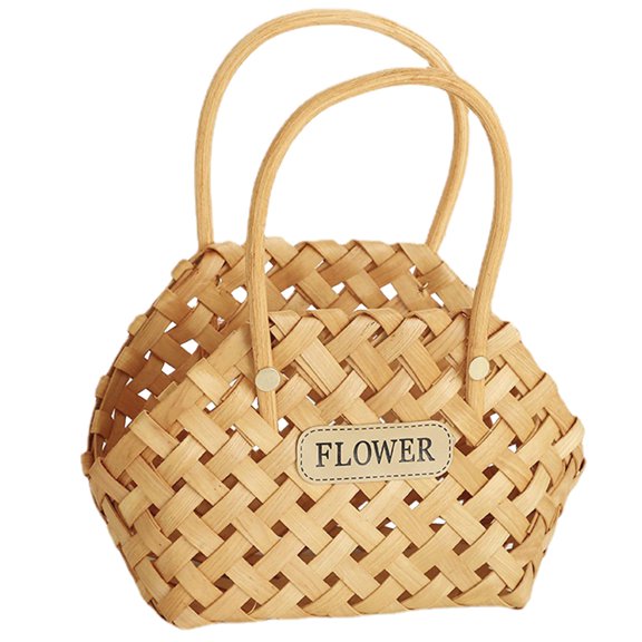 Hand-Woven Portable Basket Special Flower Basket for Teacher's Day and Mother Day Online Celebrity Posing Props