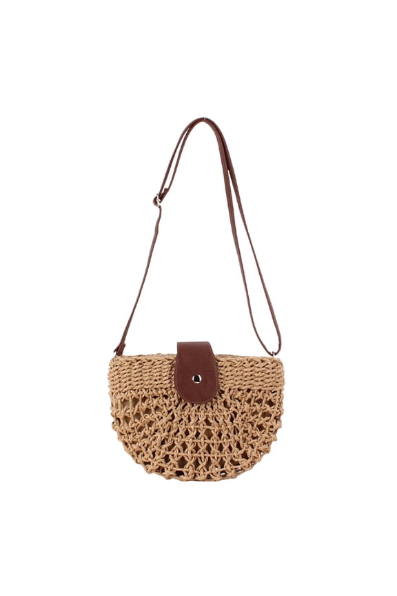 Hand Woven Rattan Straw Bag for Women - Mini Tote Purse for Summer Beach, Pool, and Travel - Versatile Messenger and Shoulder Bag, Perfect for Parties and Festivals